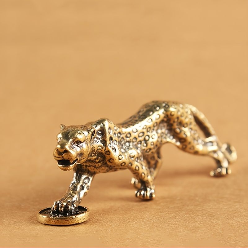 1 Stück Vintage Messing Metall Leopard Ornament,Dekoratives Schreibtisch Accessoire,Büro Schreibtisch Dekor,Wohndekoration,Geld Leopard_voghion.com