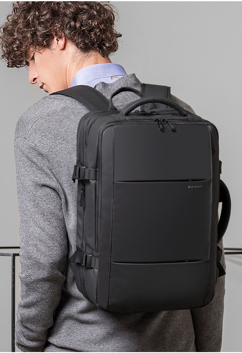 Men's Backpack Business Large Capacity Expansion Travel Schoolbag Waterproof Computer Bag Backpack_voghion.com