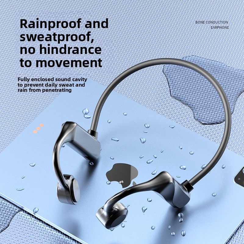 Black Technology K69 Concept Bone Conduction Bluetooth Earphones Neckband Sports Running Painless Wearing Cross-Border No Lagging_voghion.com