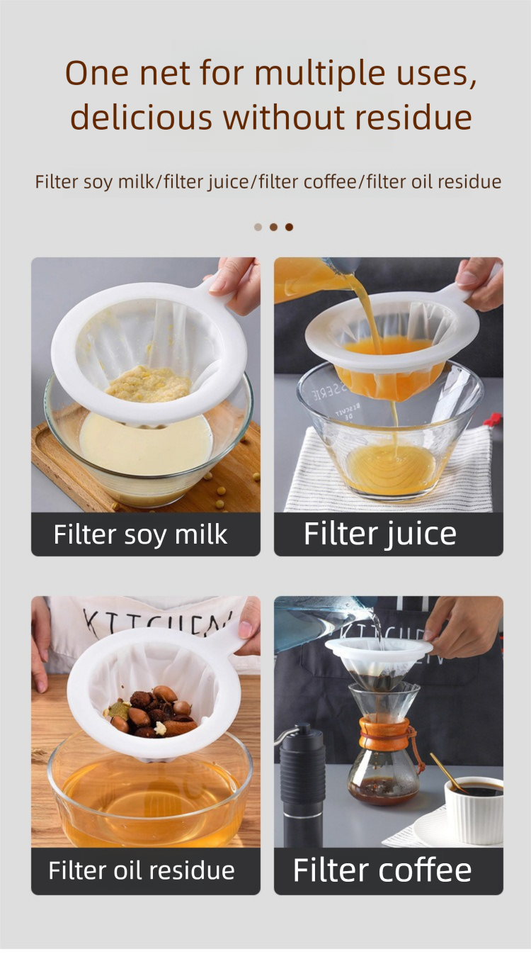 Filtro de leche de soja, filtro de red ultrafino para jugo, separador de residuos, colador de cocina universal._voghion.com