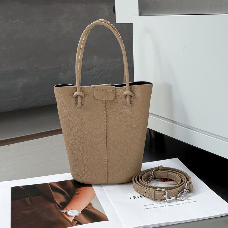 Borsa a secchiello in vera pelle di mucca TOGO di alta qualità, nuova, versatile, alla moda, a tracolla, da donna_voghion.com