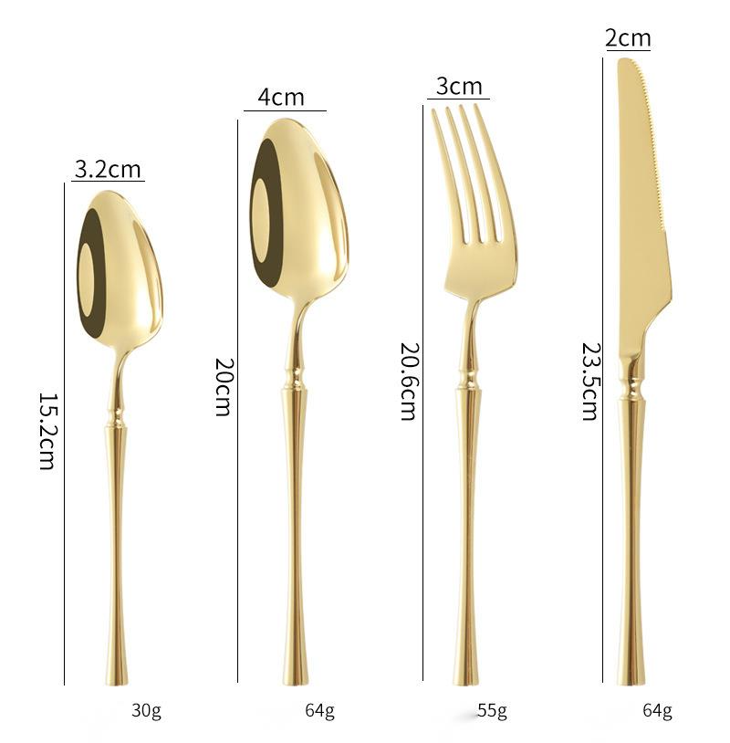 Xiaoman Waist 304 Stainless Steel Cutlery Thickened Steak High-Value Ins Style Western Tableware Knife Fork Spoon_voghion.com
