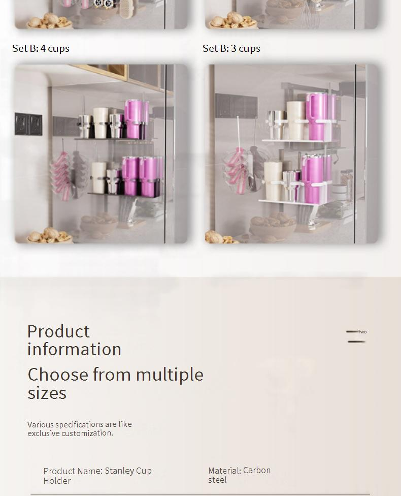 Family Organizer New Product Modular Cup Holder Multifunctional Home Kettle Storage Rack_voghion.com