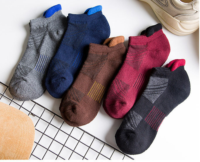 Men's Professional Sports Socks Running Fitness Towel Bottom Breathable Quick Drying Non Slip Thickened Fitness Outdoor Short Socks_voghion.com