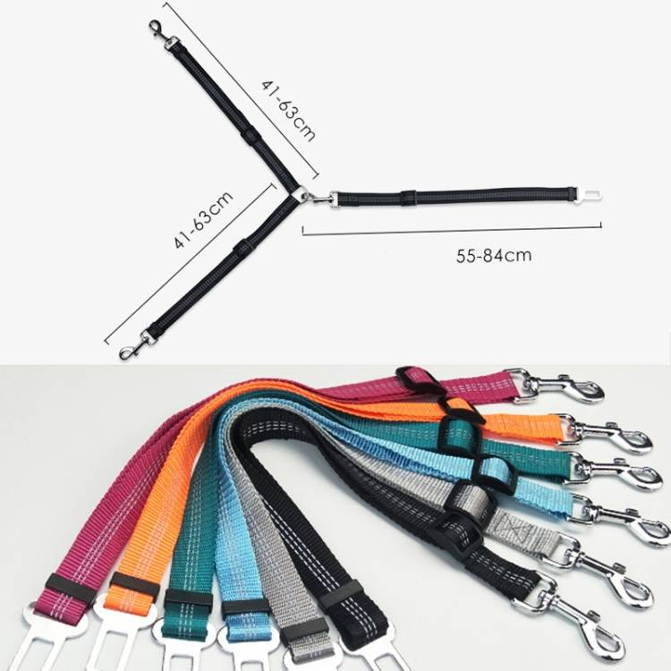 Pet Dual-purpose Car Reflective Seat Belt Dog Leash_voghion.com