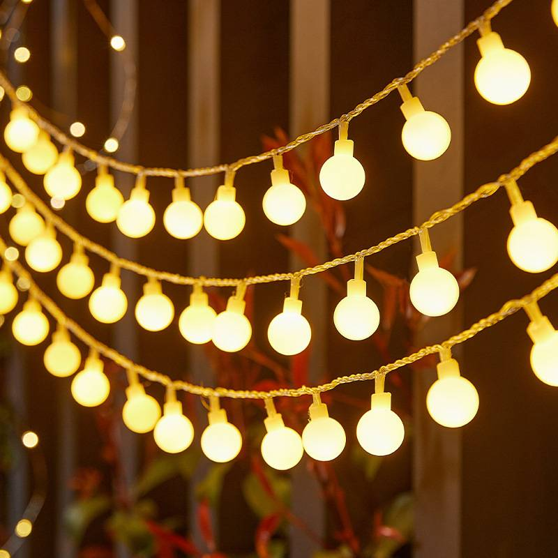 Lampki choinkowe LED Twinkle Star – 3M, 20 diod LED, zasilane baterią/USB, z 8 trybami świecenia, z odpornego na stłuczenie PVC_voghion.com