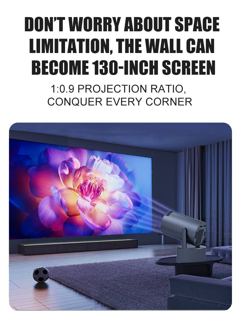 Proiettore portatile mini YITAN HY300 PRO KTV Audio Home HD_voghion.com