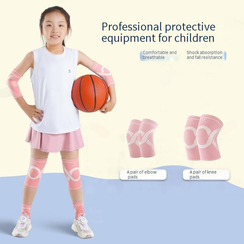 Knie- und Ellbogenschützer-Set für Kinder – Atmungsaktive Schutzausrüstung für Basketball, Radfahren, Fußball und Laufen – Verstellbare Riemen für 3–16 Jahre_voghion.com