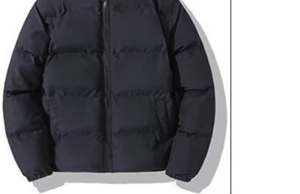 Piumino unisex a collo alto – Giacca invernale oversize con imbottitura spessa (nero/beige)_voghion.com