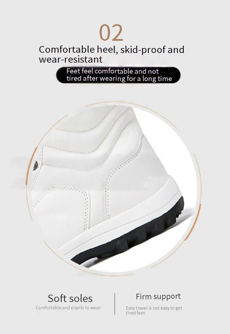 Women's Winter Snow Boots With Thick Fleece Lining, Water-Resistant Synthetic Leather Upper, Non-Slip Rubber Sole For Outdoor Activities_voghion.com