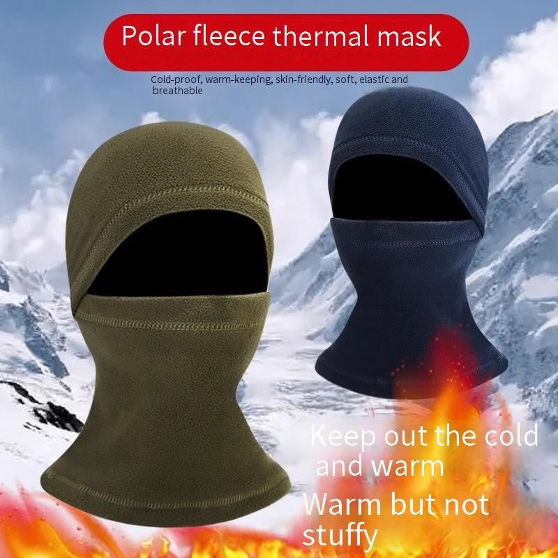 Maschera invernale per ciclismo e scaldacollo - Passamontagna in pile per sci, motociclismo e sport all'aria aperta - Protezione antivento e termica_voghion.com
