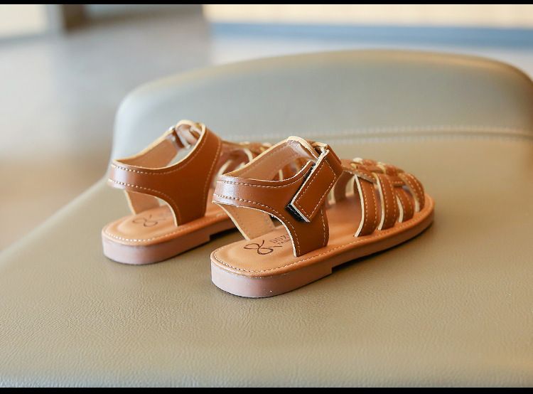 Sandali chiusi in pelle traspiranti con punta cava, stile coreano, per bambine, estate 2023, nuovi_voghion.com