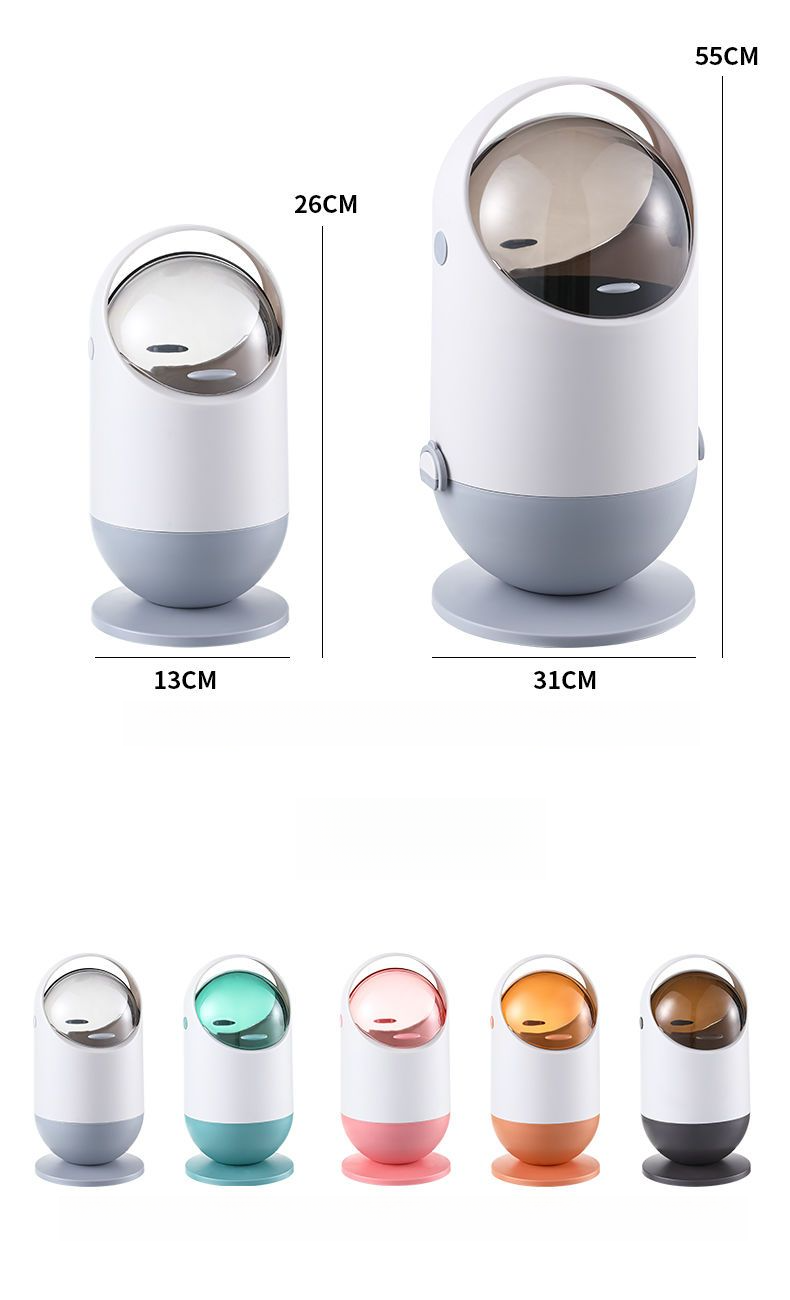 Flip-top Trash Can Household Bathroom Wastebasket Kitchen Living Room Astronaut Robot Toilet Paper Basket_voghion.com