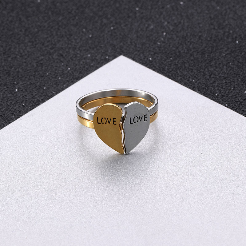 Fashionable titanium love ring for couples, female LOVE niche design stainless steel bracelet_voghion.com