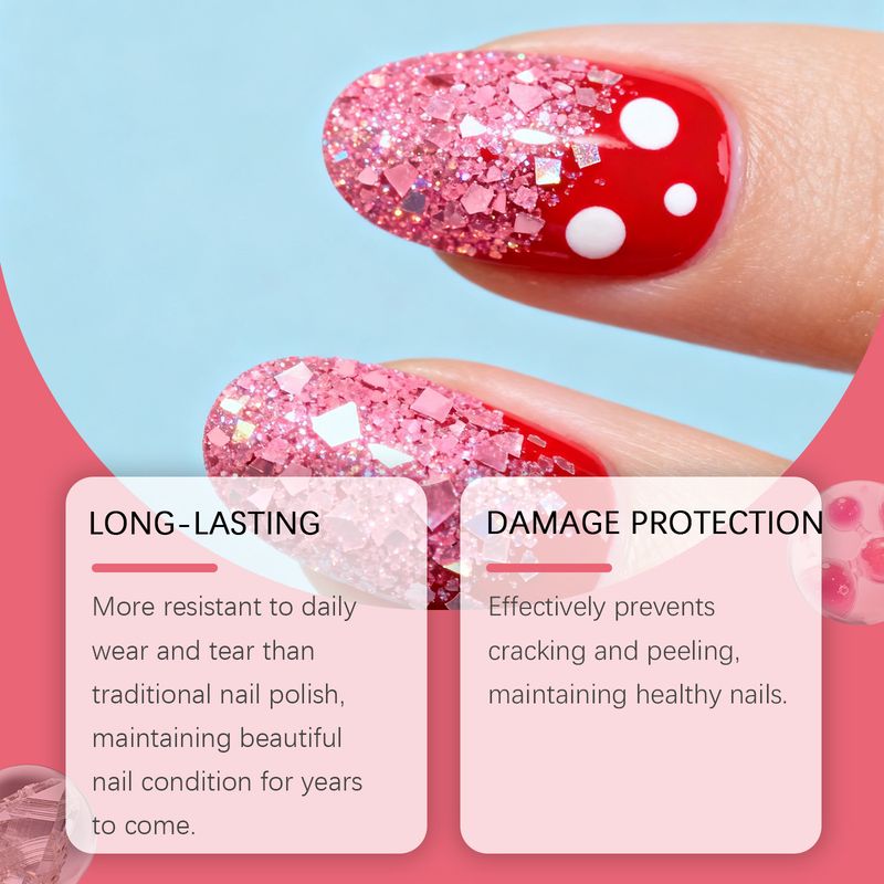 Polvere Soak-Off Flash Rossa, Lucidante Tridimensionale, Colore Uniforme, Non Facile da Rimuovere, Comodi Prodotti per Unghie_voghion.com