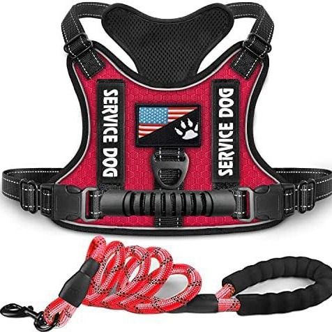 New Explosion-Proof Shock Absorption Night Vision Reflective Pet Chest Harness Vest-Style Leash_voghion.com