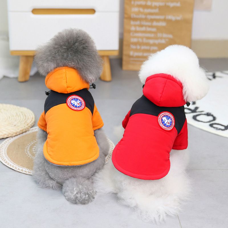 Herbst und Teddy Kleine Hund Haustier Winter 21 Vier Farbe Gans Baumwolle Kleidung_voghion.com
