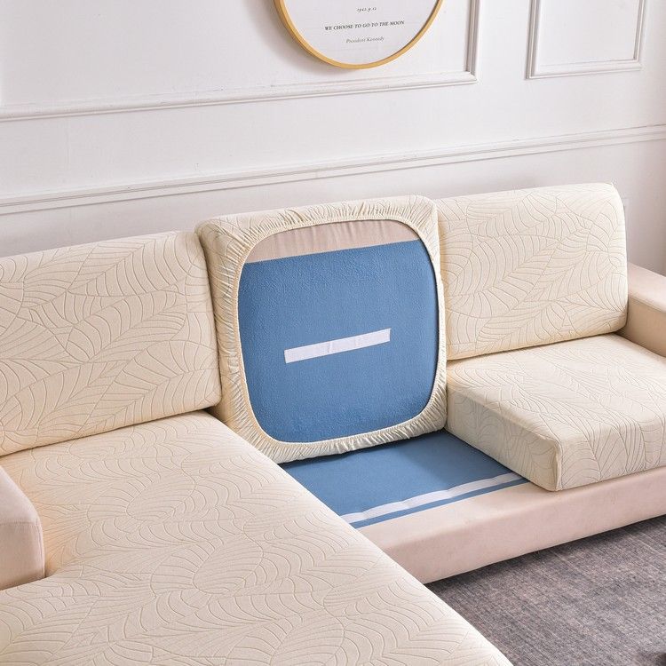 Meubles de maison Housse de coussin élastique en jacquard imperméable pour canapé, housse de canapé anti-poussière, quatre saisons, universelle, housse complète, housse de coussin de canapé_voghion.com