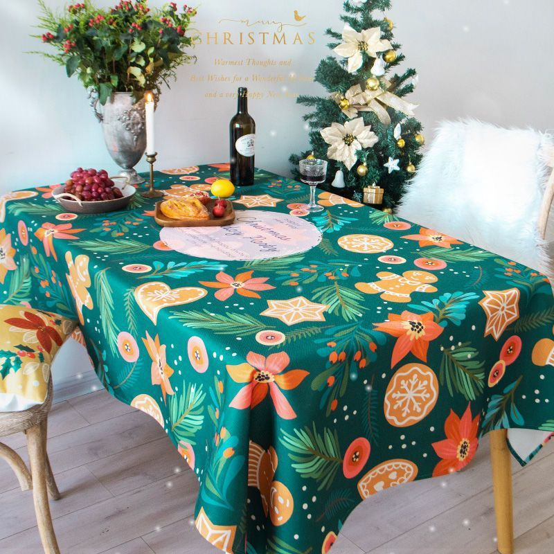 Kersttafelkleed waterdicht, anti-verbranding, anti-olie en geen wastafelkleed, tafelmat, salontafelmat, tafelkleed, studeertafel_voghion.com