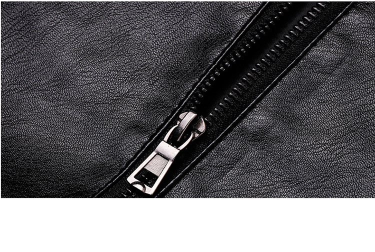 Herrenbekleidung PU-Ledermantel Jugendtrend lässig Plus-Size-Lederjacke Motorrad_voghion.com
