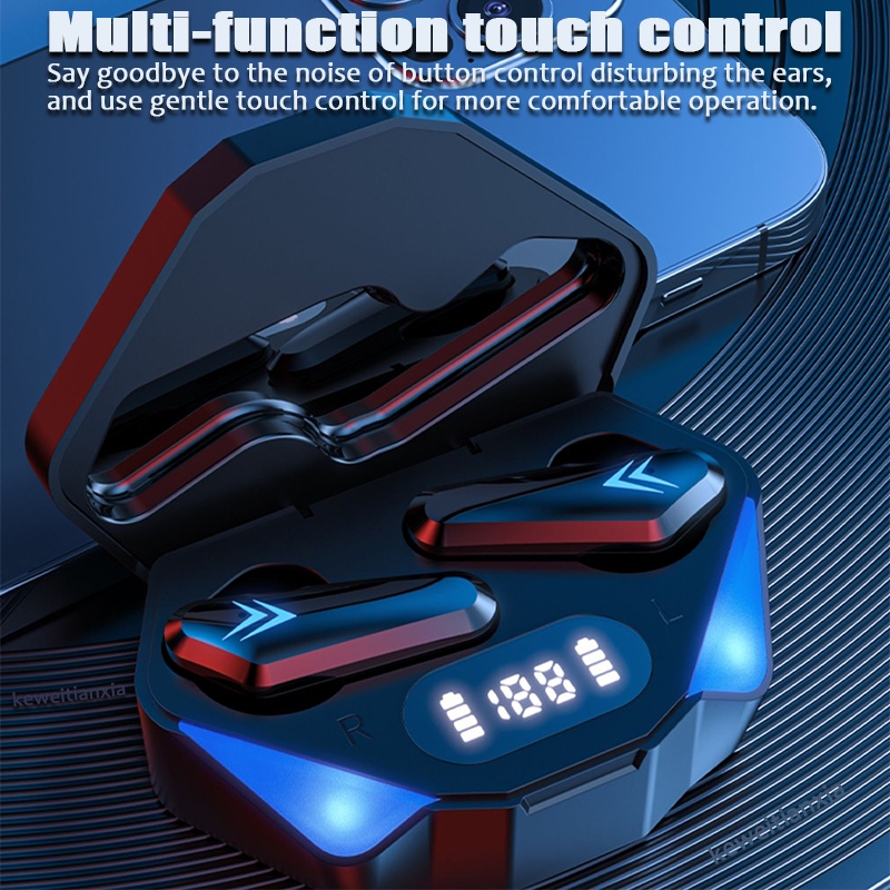X15 TWS draadloze Bluetooth-headset met LED-display Gamer voor Android iPhone Xiaomi Redmi ruisonderdrukkingsmicrofoon_voghion.com