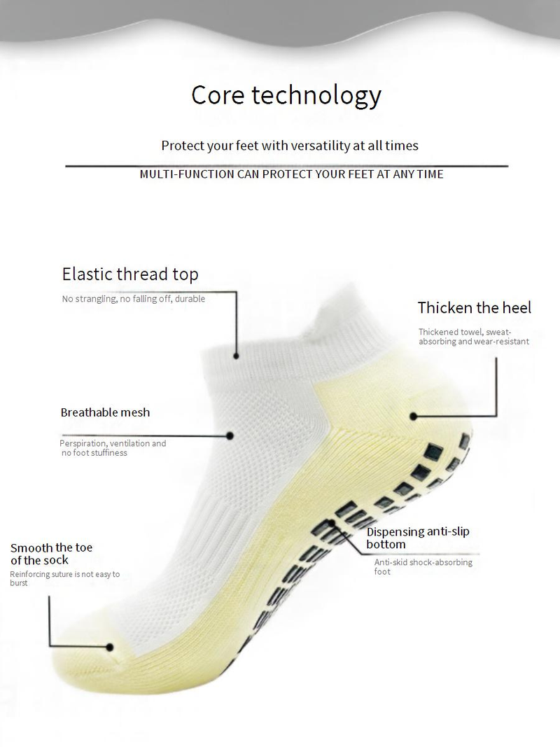 Multi-color new men's and women's non-slip football breathable running yoga hiking sports boat soc_voghion.com