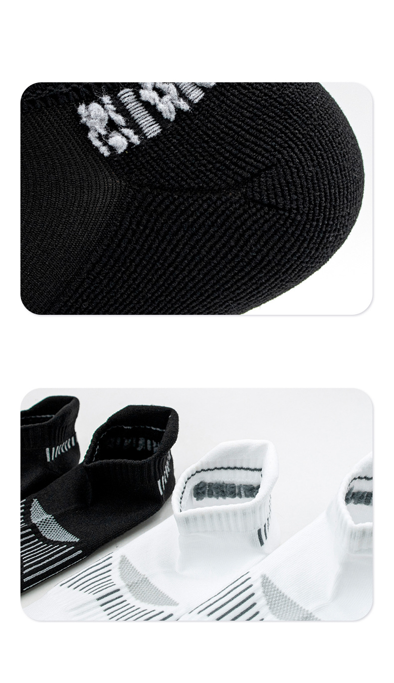 Acessórios para calçados Meias esportivas profissionais Terry com absorção de choque Meias curtas esportivas fitness masculinas Meias femininas respiráveis para corrida que absorvem o suor_voghion.com
