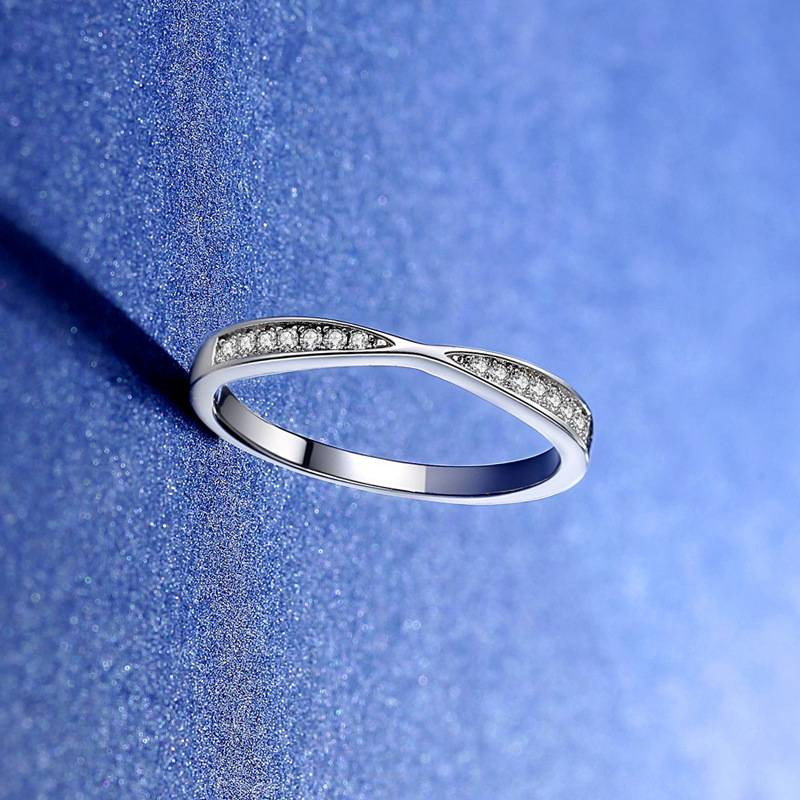 Anello in argento sterling per donna, anello in moissanite con quattro griffe, anello a farfalla_voghion.com