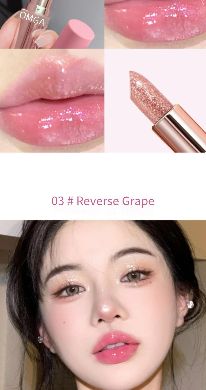 Lipstick Starry Sky Jelly Lipstick Waterproof Color Changing Lipstick Moisturizing Temperature Changing Lipstick Pearlescent Fine Glitter Girl's Heart_voghion.com