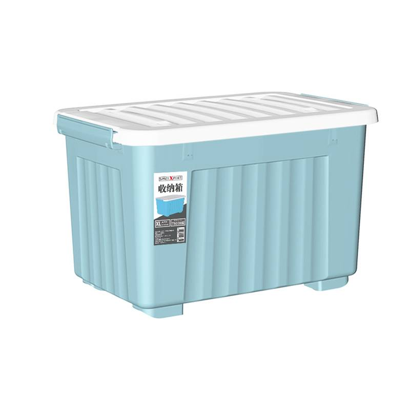 Contenitore portaoggetti in plastica con ruote, contenitore trasparente da 42 litri per vestiti, giocattoli, casa e auto, contenitore multiuso dal design moderno._voghion.com