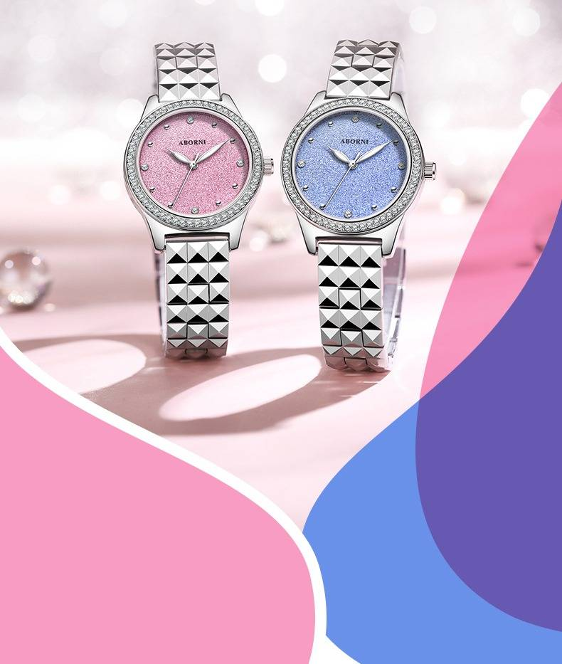 Light Luxury Elegant Women's Watch With Matte Finish, Luminous Hands, And Crystal Accents - Stylish Quartz Timepiece For Everyday Wear_voghion.com