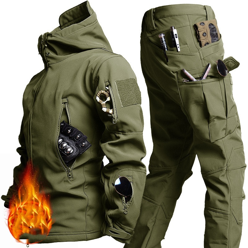 Veste tactique pour homme – Coupe-vent imperméable à capuche, vêtement de travail militaire d'hiver, manteau de randonnée en plein air (S-4XL)_voghion.com