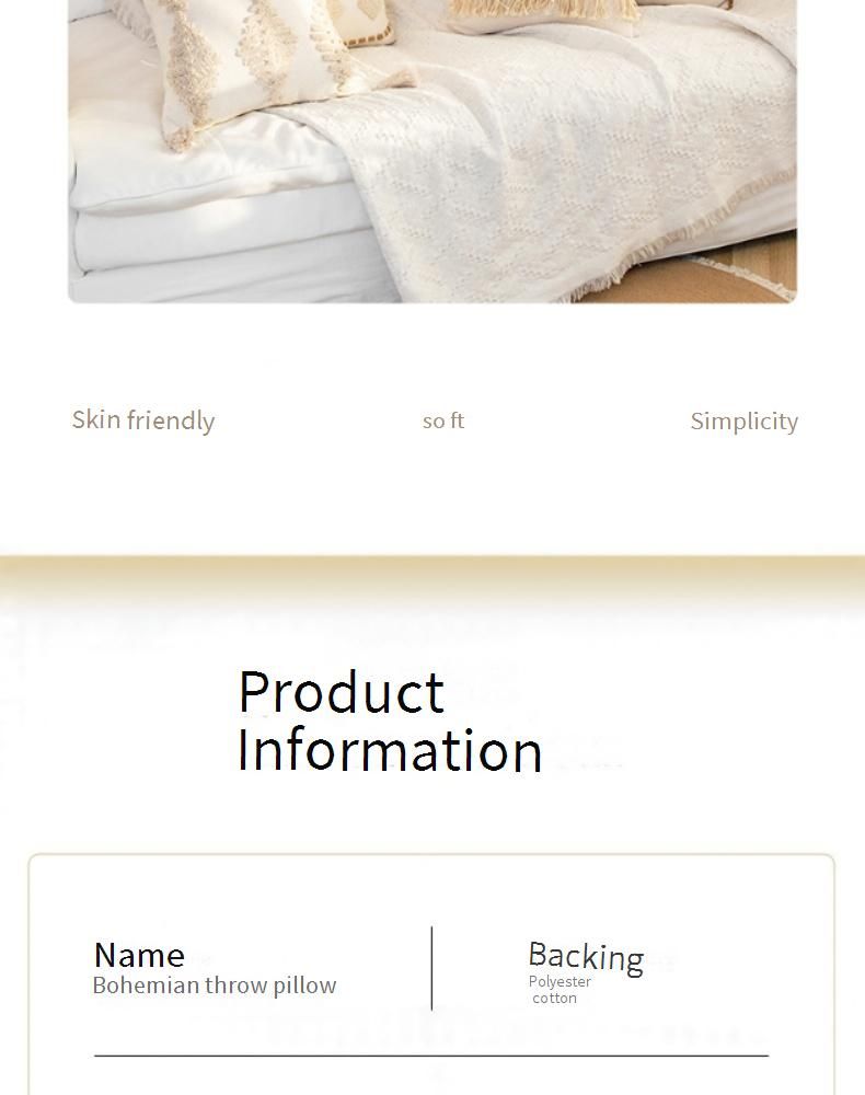 Bohemian Handwoven Tufted Pillow Cover - 45x45cm Decorative Cushion Case With Fringe & Geometric Patterns For Sofa, Bed,_voghion.com