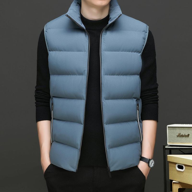 XH-9107 Gilet impermeabile in cotone con cerniera riflettente B5_voghion.com