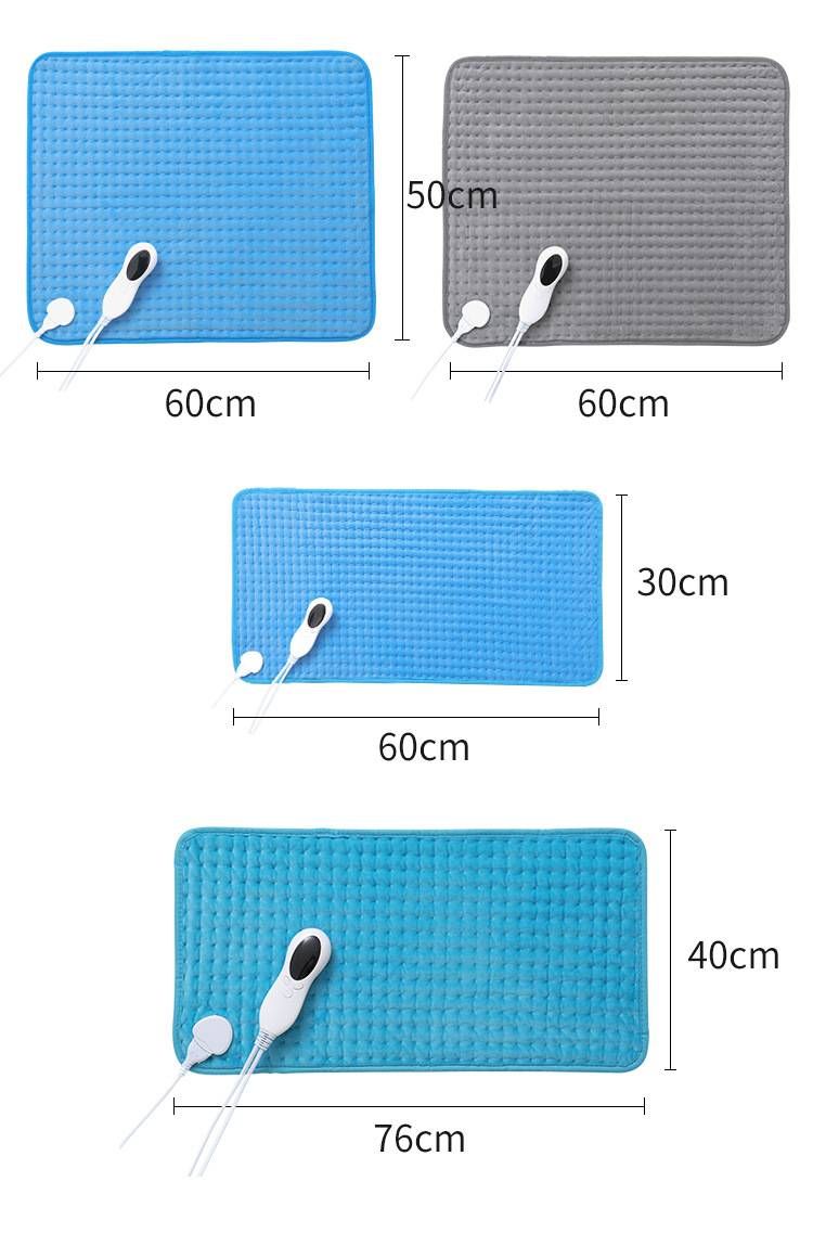 Adjustable Heating Pad For Back & Muscle Pain Relief – 6-Temperature Electric Blanket With 4 Timer Modes (110V, 30×60cm, US/EU/UK/AU Plug Options)_voghion.com