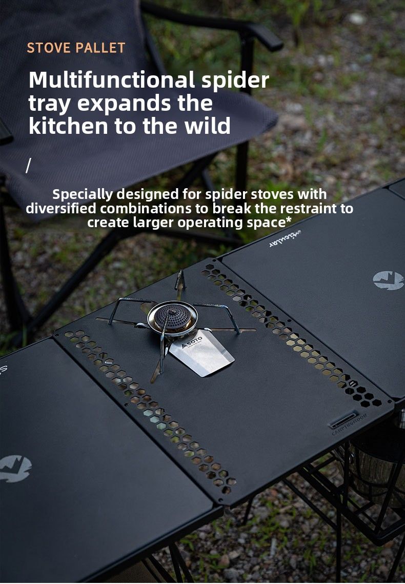 Koman GT-36 Camping Folding Portable IGT Tactical Table Unit Board SOTO Spider Stove Support Plate_voghion.com
