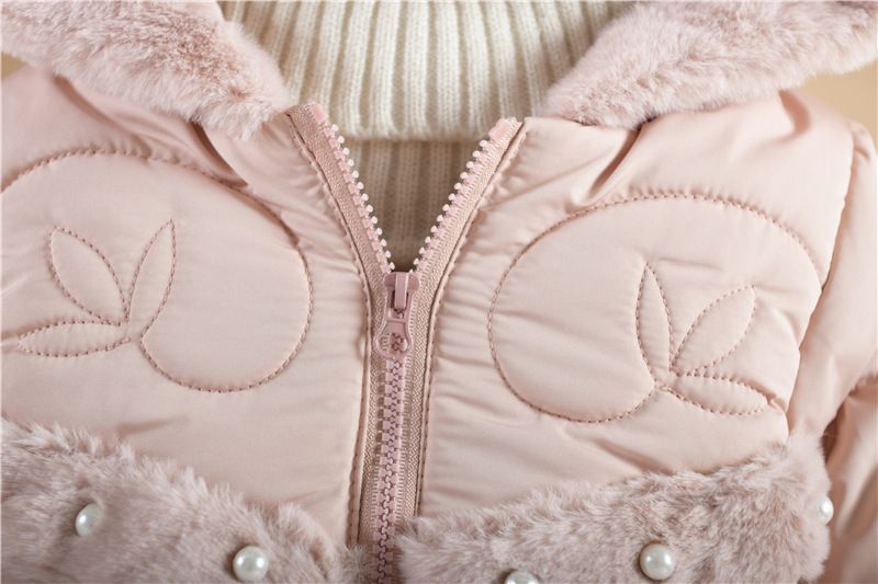 Cappotto invernale per bambine, di media lunghezza, elegante, imbottito in cotone, per bambine di 1 anno e 5 anni, piccolo, più spesso, in velluto di cotone_voghion.com
