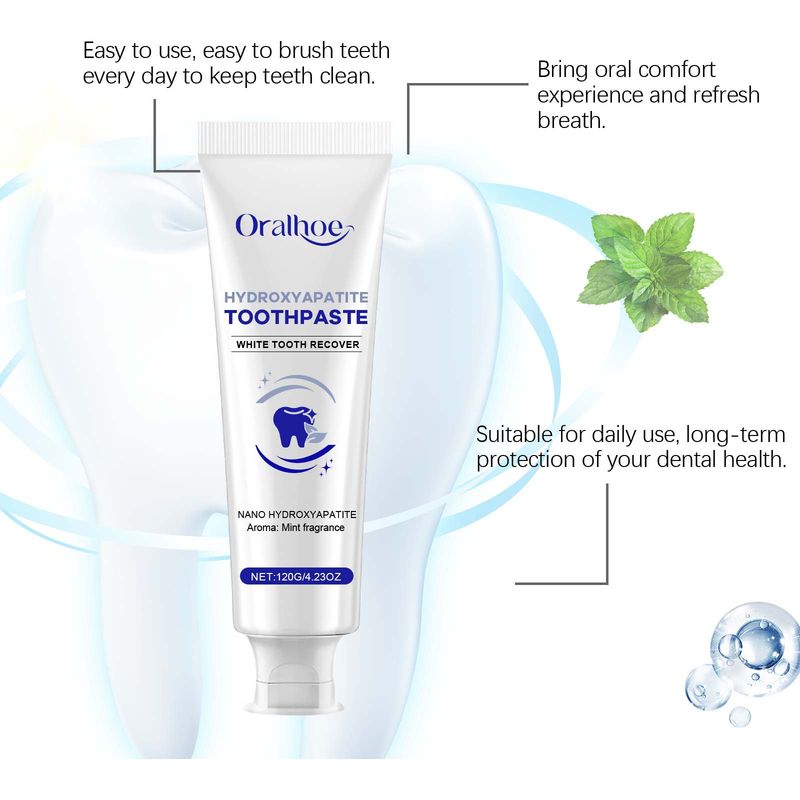 Dentifricio alla menta per la pulizia dei denti, la cura dell'igiene, la cura orale fresca e lucida e denti belli_voghion.com
