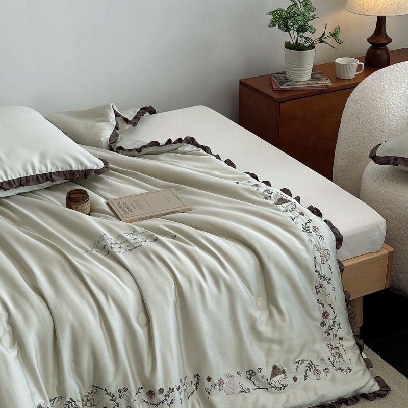 Couette d'hiver 2025, nouvelle série printemps et automne du Magicien d'Oz, couette rétro française en fibre de soja, couette double lavable en machine_voghion.com