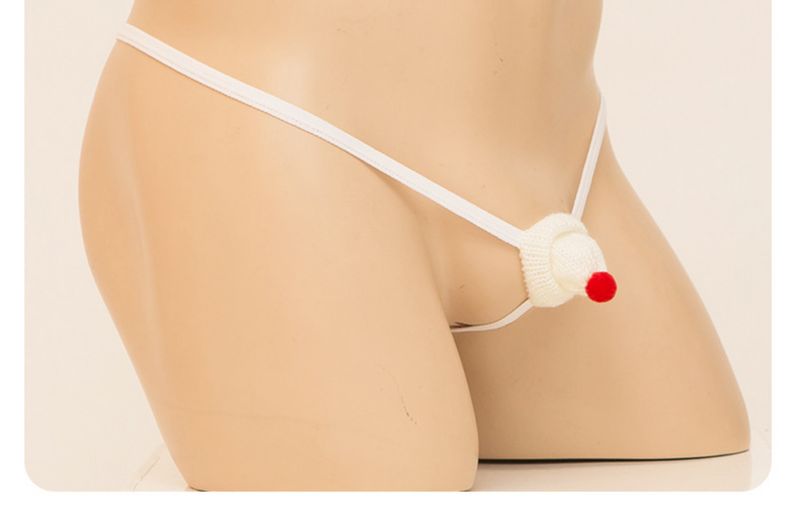 Men Christmas Hat Intimates Plus Size T-Back Young Boys Sexy Panties Low Waist Cover European And American Style Quirky_voghion.com