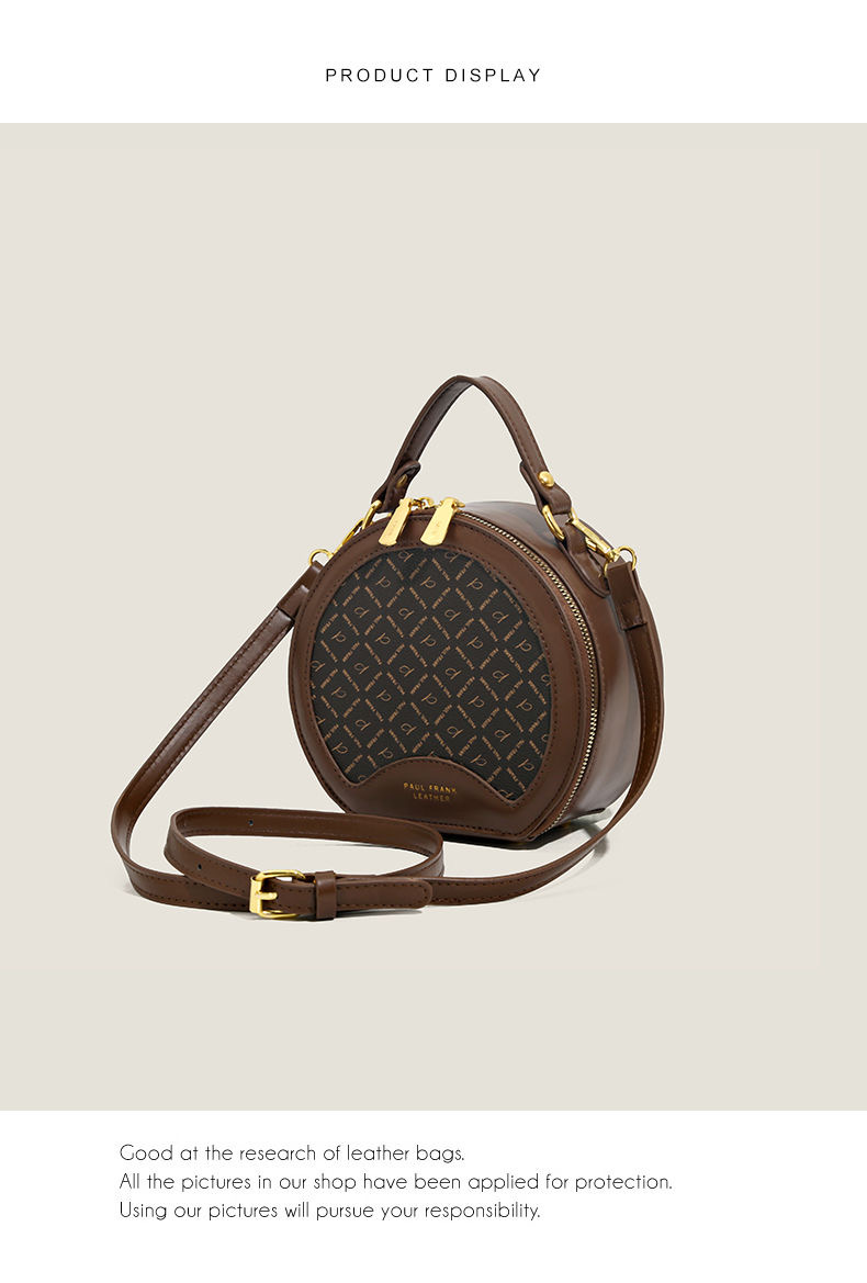 Borsa a tracolla da donna piccola borsa rotonda stampata vintage 2023 borsa a tracolla nuova moda_voghion.com