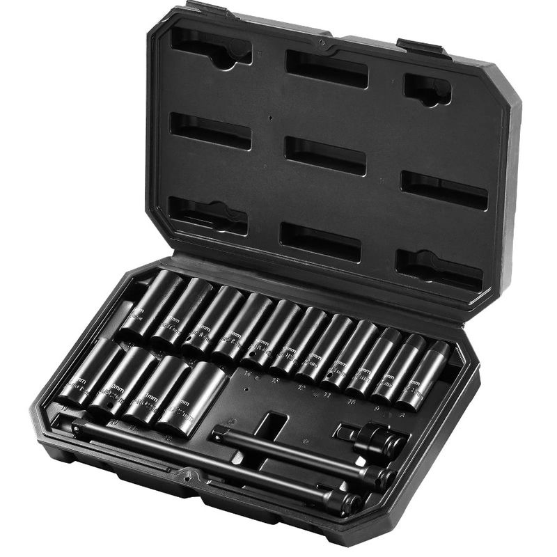 Set di 8 utensili a cricchetto da 18 pezzi, 6 punte, 3 bussole, kit di utensili a percussione_voghion.com