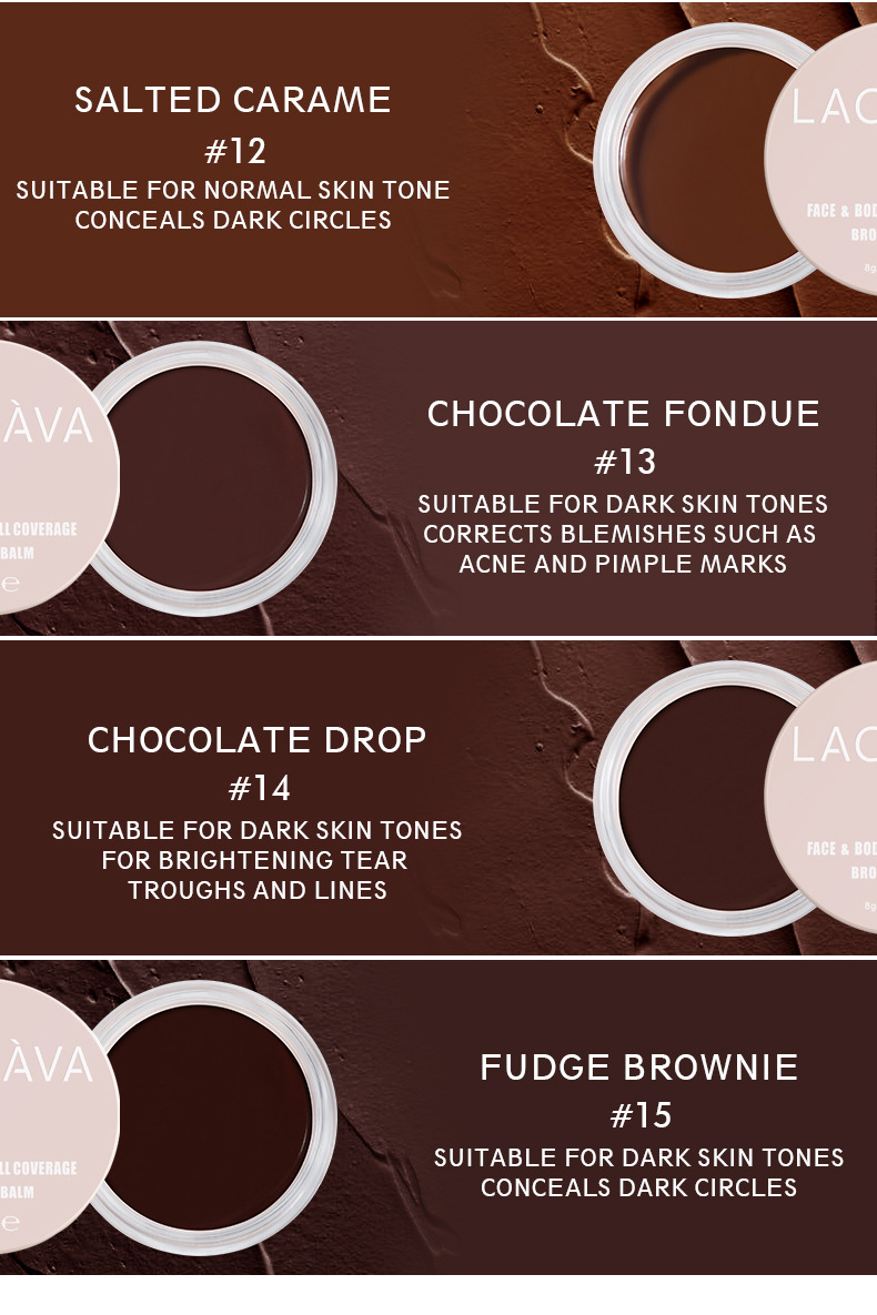 LACHAVA Periorbitale Augenringe, langanhaltender, nicht klebender Puder, 15-Farben-Concealer, Grundierungs-Make-up_voghion.com