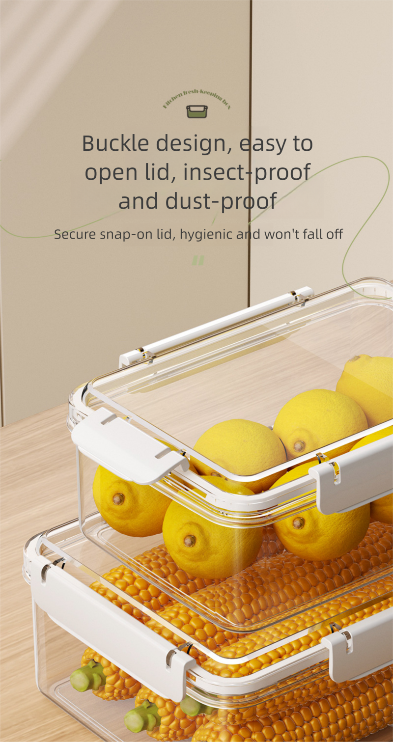 Frigorifero quadrato per alimenti, per conservare la freschezza, per frutta, cucina, per adulti, sicuro per microonde, riscaldamento, verdura, carne congelata, sigillatura_voghion.com