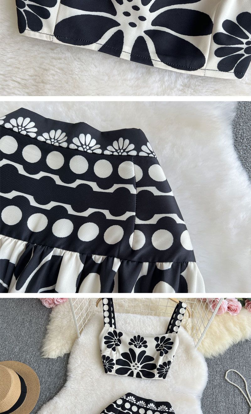 Sieviešu apģērbs Retro žakarda trikotāžas kostīms bez piedurknēm veste vidēja garuma svārki augstas klases dāmu divdaļīgs kostīms_voghion.com