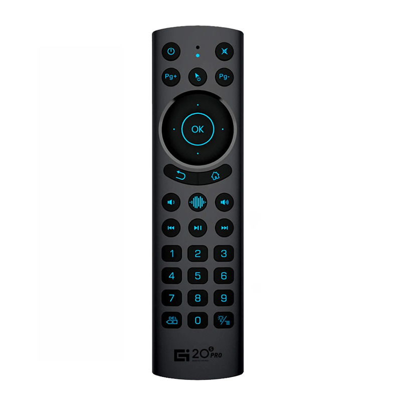 Télécommande vocale intelligente 2.4G sans fil rétroéclairé BT5.0 Air Mouse Gyroscope IR apprentissage pour Android TV Box G20 Plus_voghion.com