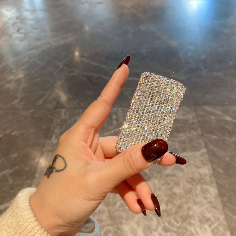 Mini Portable Pill Organizer - Elegant Rhinestone & Plain Plastic Medicine Box, Compact Travel Pill Case For Daily Vitamins & Pills (2 Styles)_voghion.com