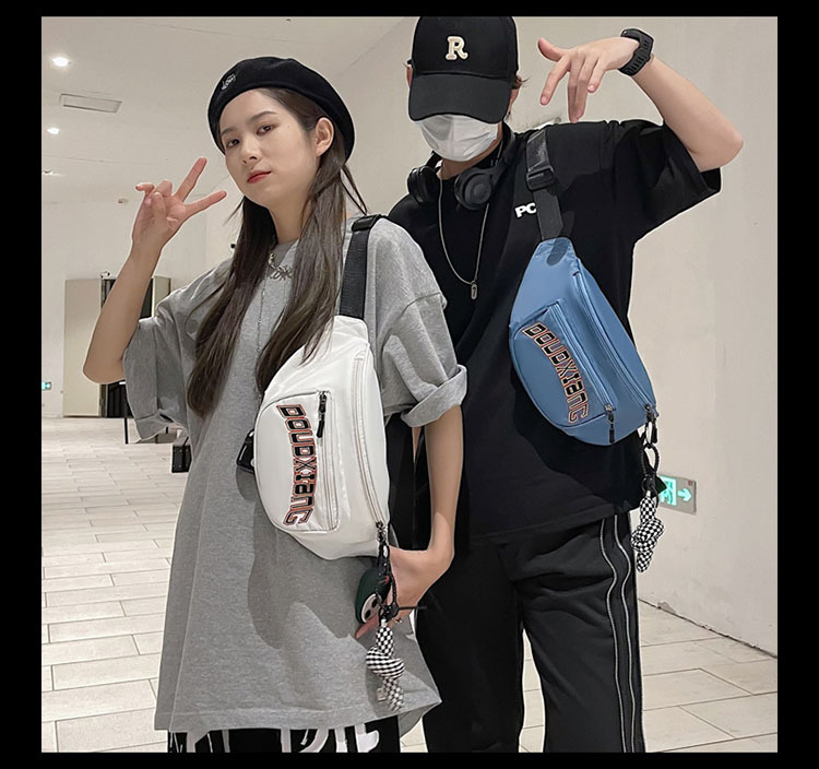 Nuovo marsupio da uomo versione coreana borsa a tracolla casual in nylon a tracolla borsa per il petto sportiva all'aria aperta di grande capacità_voghion.com