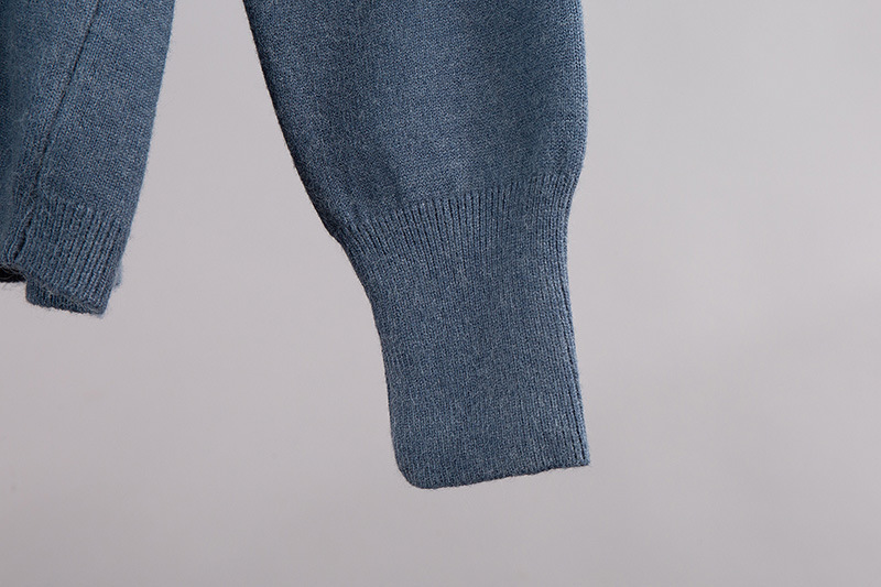 Abito lavorato a maglia Abito maglione autunnale e invernale Completo da due pezzi pullover lavorato a maglia con colletto polo e pantaloni a gamba larga_voghion.com