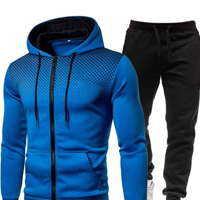 Men's Clothing Long Sleeve Trousers Trendy Jacket Casual Fashion Hooded Men's Hooded Set_voghion.com